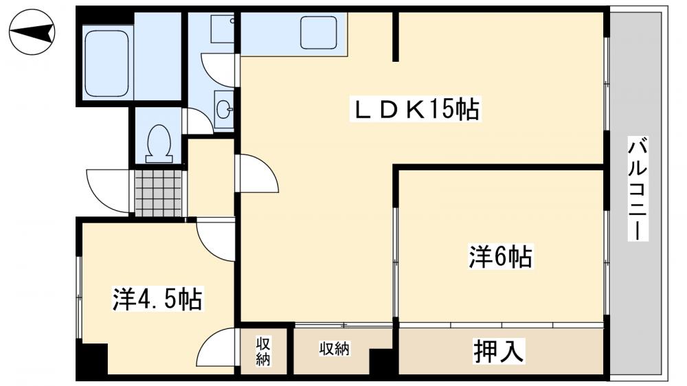 コーポ西鳴水の間取り