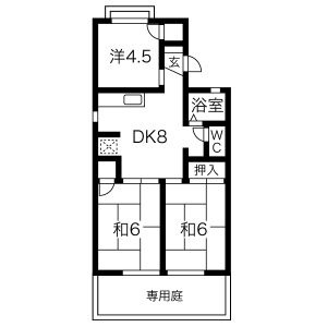 ジュネスマルフク B棟の間取り