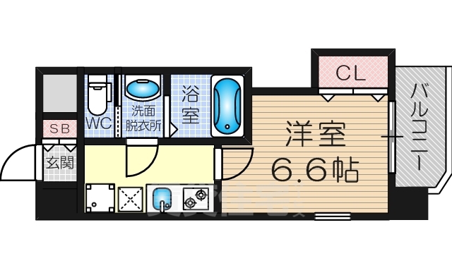 サムティ大阪CITYWESTの間取り