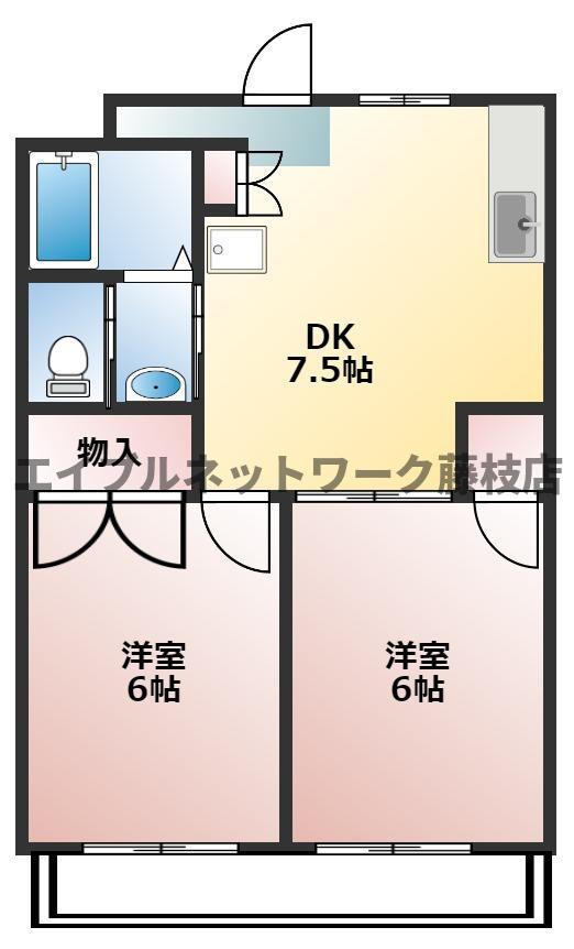 シャトレ牧之原の間取り