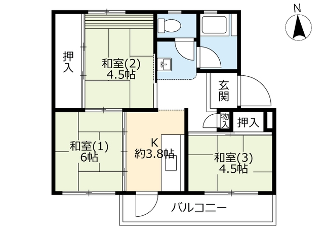 ＵＲ鈴蘭台第一の間取り