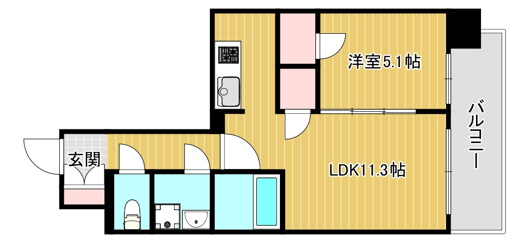 S-RESIDENCE日本橋Qualierの間取り