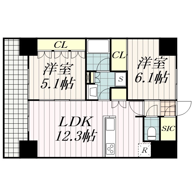 ミレーネ稲毛海岸の間取り