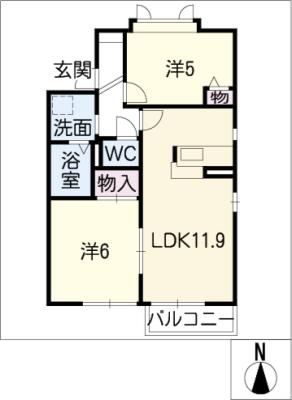 オークビレッジ　Ｂ棟の間取り