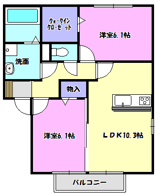 エスポワールＡの間取り