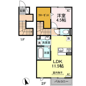 ソシエール東幸　A棟の間取り