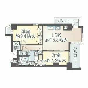 名古屋市東区橦木町のマンションの間取り