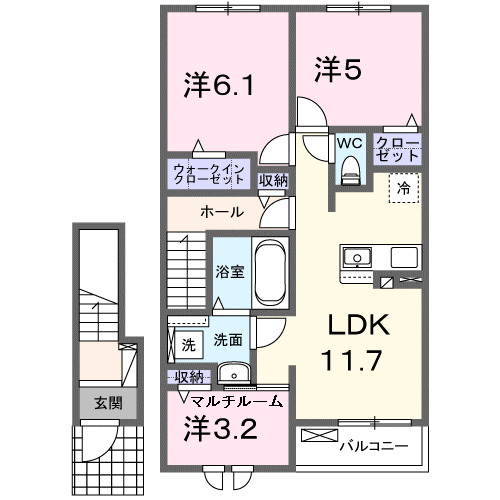 ウォルシュガーデンIIの間取り