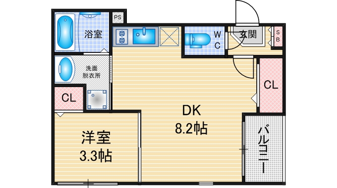 【アルカーサ道徳新町の間取り】