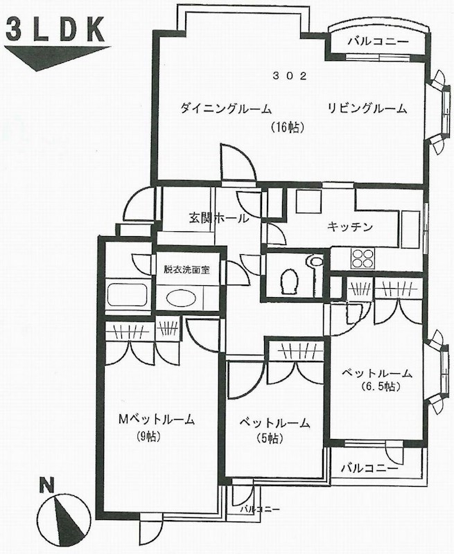 等々力フラッツの間取り