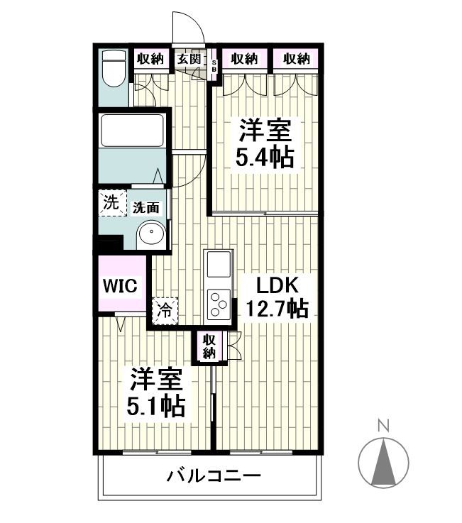 鎌倉市由比ガ浜のマンションの間取り