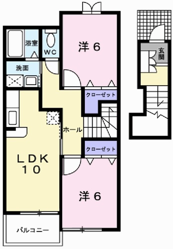 赤穂郡上郡町井上のアパートの間取り