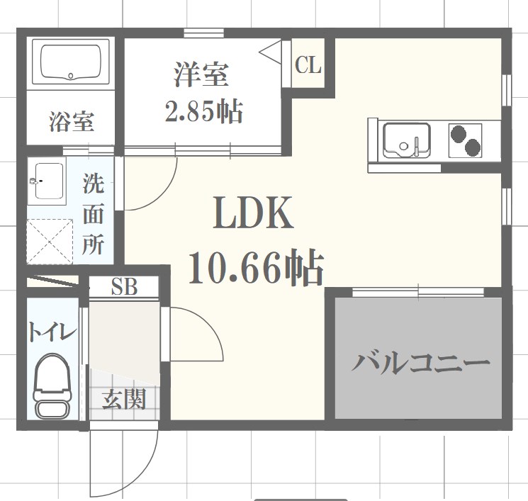 ボヌール英賀保駅前Iの間取り