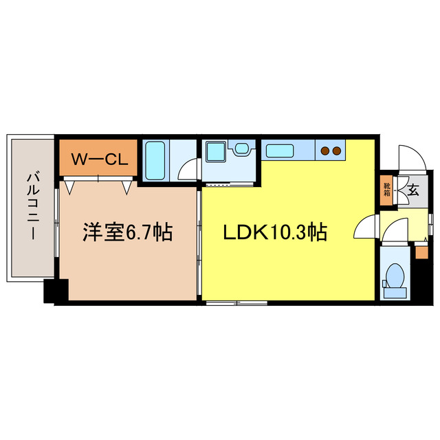 高栄京町マンションの間取り