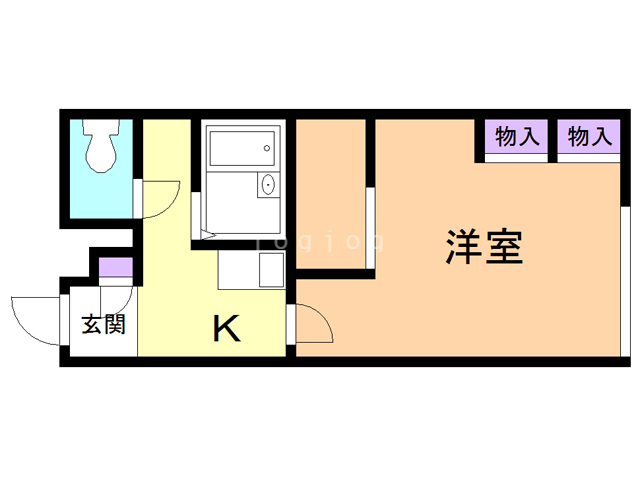 レオパレスパティオ近文Ａの間取り