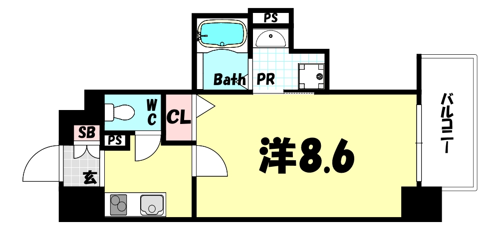 カシータ神戸元町JPの間取り