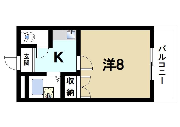 天理市丹波市町のマンションの間取り