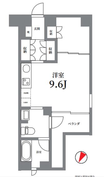 渋谷区鶯谷町のマンションの間取り