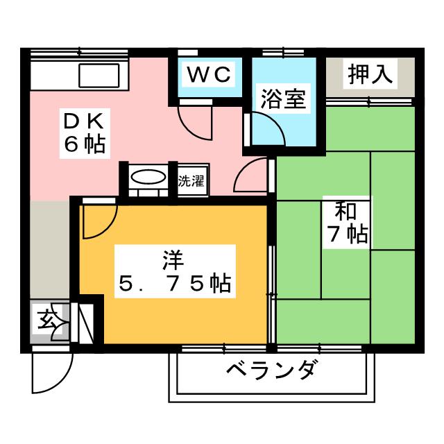 パステルハイムＢ棟の間取り