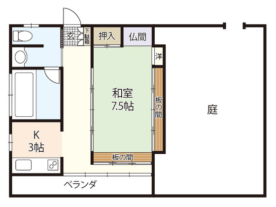 広島市南区大須賀町のマンションの間取り