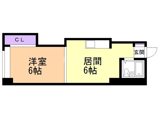 札幌市白石区菊水九条のマンションの間取り