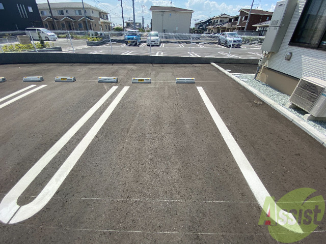 【岩沼市押分のアパートの駐車場】