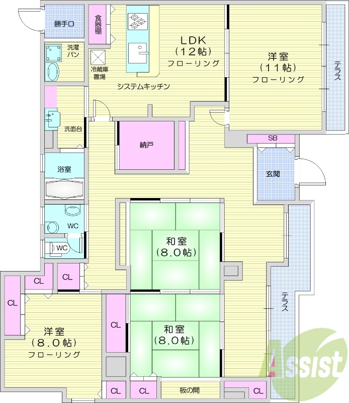 名取ビル富弥の間取り