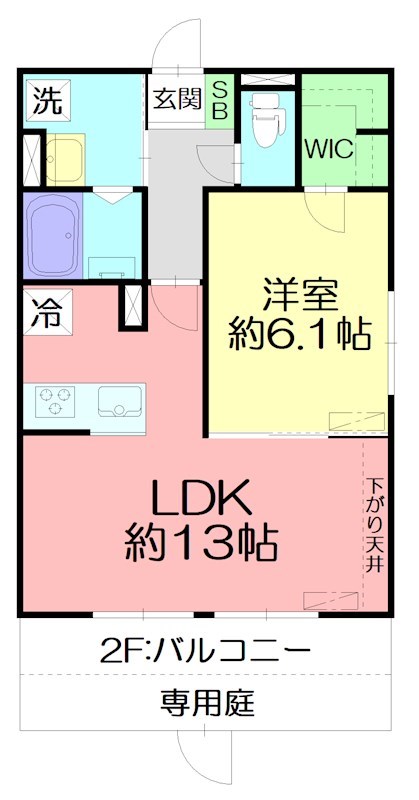 藤沢市鵠沼橘のアパートの間取り