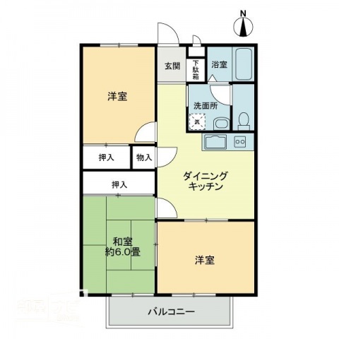 【フォブール大井Ｂの間取り】