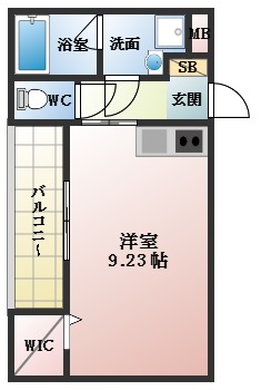 羽曳野市南恵我之荘のアパートの間取り