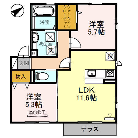 セジュールKの間取り