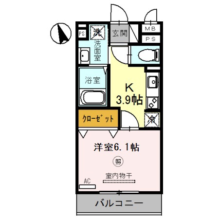 三木市平田のアパートの間取り