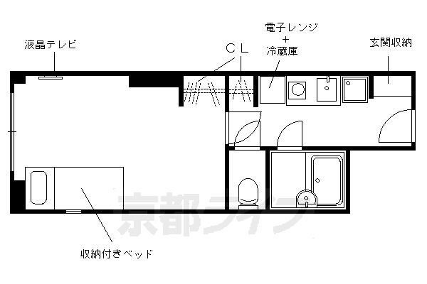 京都市上京区東上善寺町のマンションの間取り