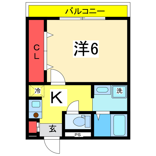 新潟市中央区南万代町のマンションの間取り