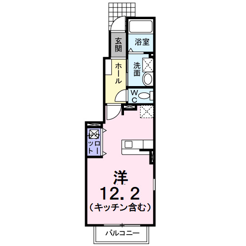 甲府市大里町のアパートの間取り