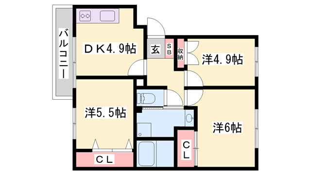 グリーンヴィレッヂＣの間取り