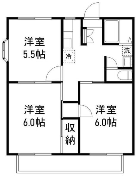 四街道市美しが丘のアパートの間取り