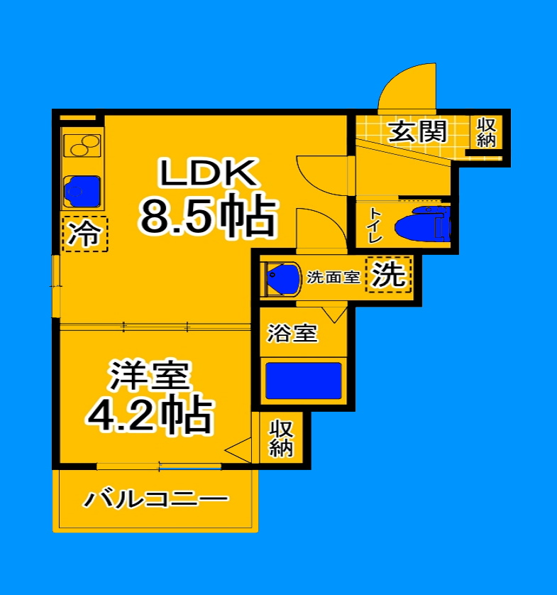 堺市堺区香ヶ丘町のアパートの間取り