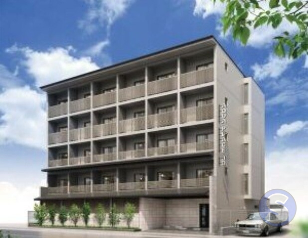 京都市上京区新桝屋町のマンションの建物外観