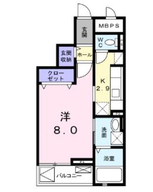 高槻市宮田町のマンションの間取り