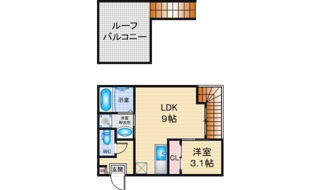 Grandtic Luce志賀本通の間取り