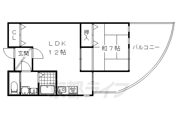 花園坤南町貸家の間取り写真