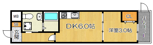 ＪＲ東西線 加島駅 徒歩5分 3階建 築11年の間取り写真
