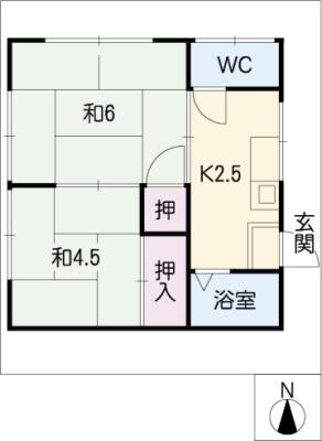 篠木町貸家 西棟の間取り写真