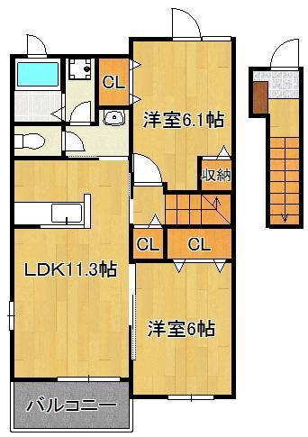 メゾン感田 C棟の間取り写真