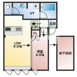 地下鉄南北線 北３４条駅 徒歩8分 2階建 築7年の間取り写真