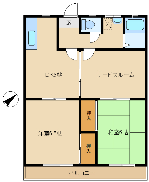 コーポみやび第2_間取り_0