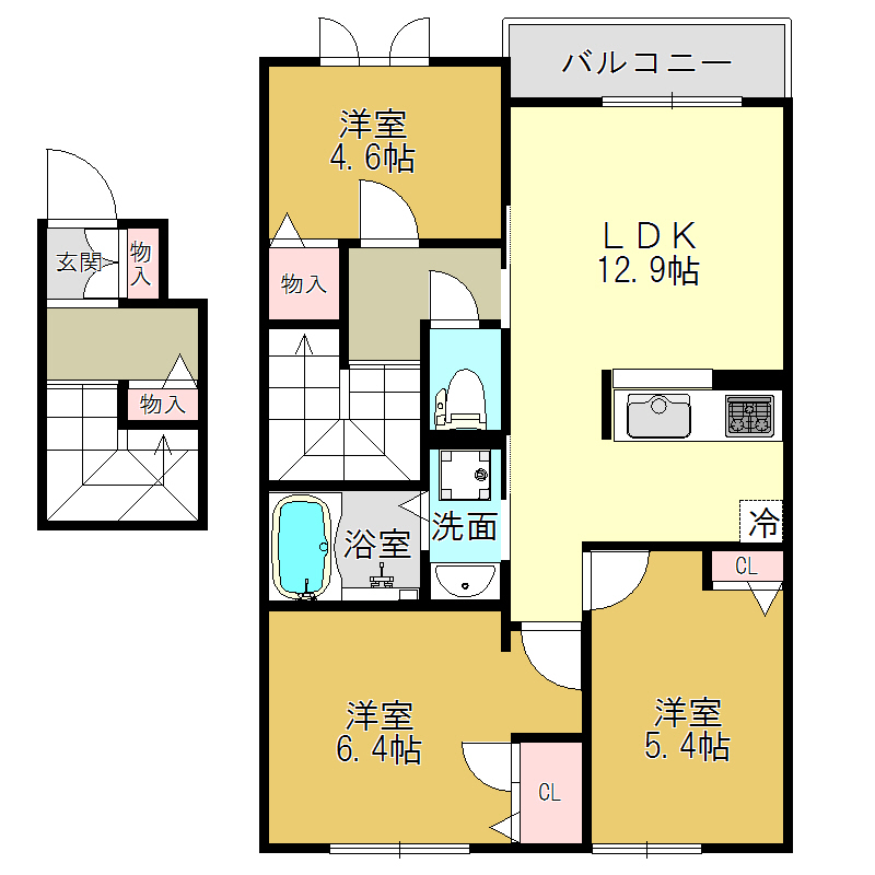 シャーメゾンリゾラの間取り