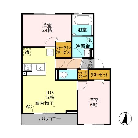 上越市上源入のアパートの間取り