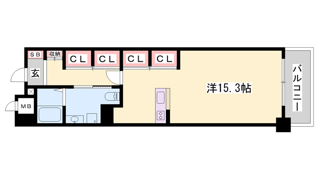 キャッスルコート西新町の間取り